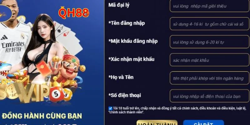 Đăng Ký QH88 - Hướng Dẫn An Toàn Chỉ Với Vài Phút Chỉ với 4 bước đơn giản bạn đã có thể thực hiện đăng ký QH88 thành công.