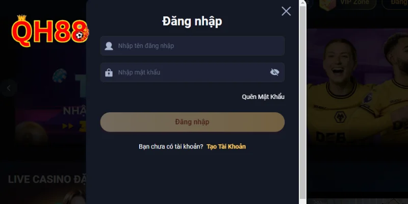 Đăng Nhập QH88 - Thực Hiện Đơn Giản, Giải Trí Nhanh Gọn Đăng nhập vào tài khoản QH88 dễ dàng trên trình duyệt web.
