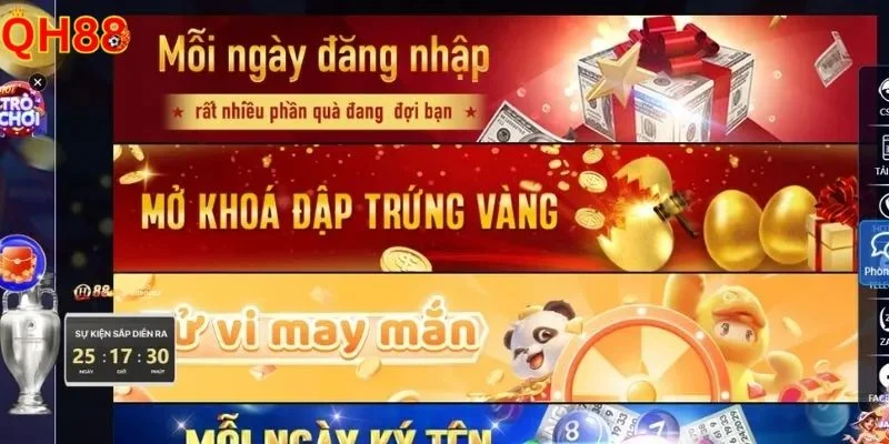 Khuyến Mãi QH88 - Event Ngập Tràn, Hàng Ngàn Quà Tặng Lớn Nhận khuyến mãi QH88 hằng ngày đơn giản, siêu hời.